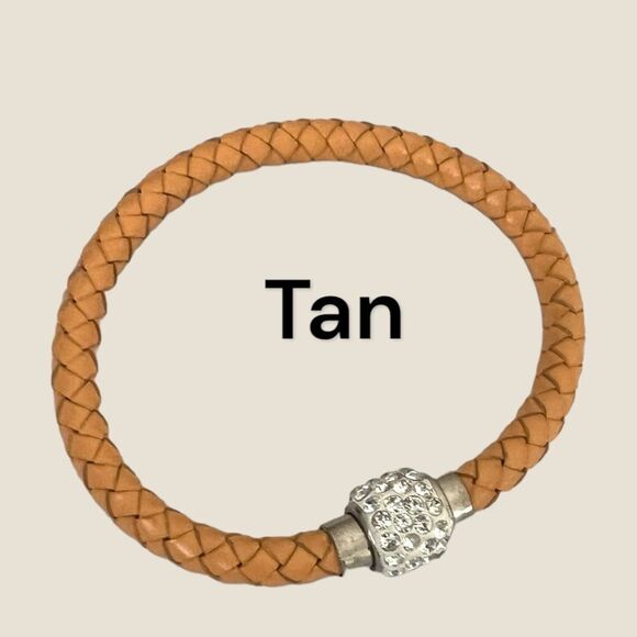 Braided leather bracelet with magnetic clasp choose a color - Picture 9 of 10